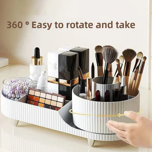 Rotating Makeup Organizer,Large Capacity Cosmetic Display Case, Storage Box Makeup Products Makeup Brushes/Eyeliner
