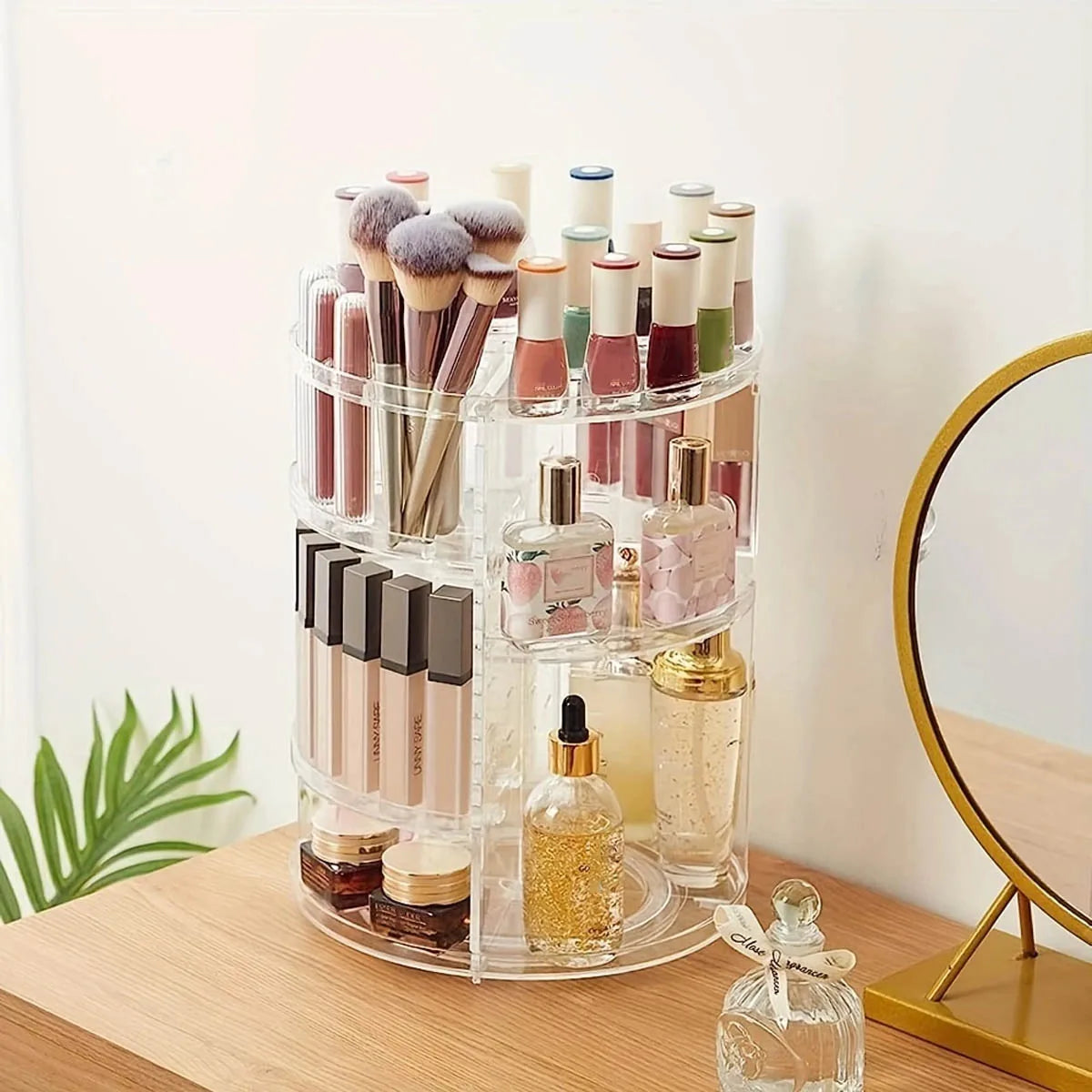 360° Rotating Makeup Organizer, Spinning Bathroom Organizer Countertop, organizer for cosmetics,Cosmetic Holder Shelf