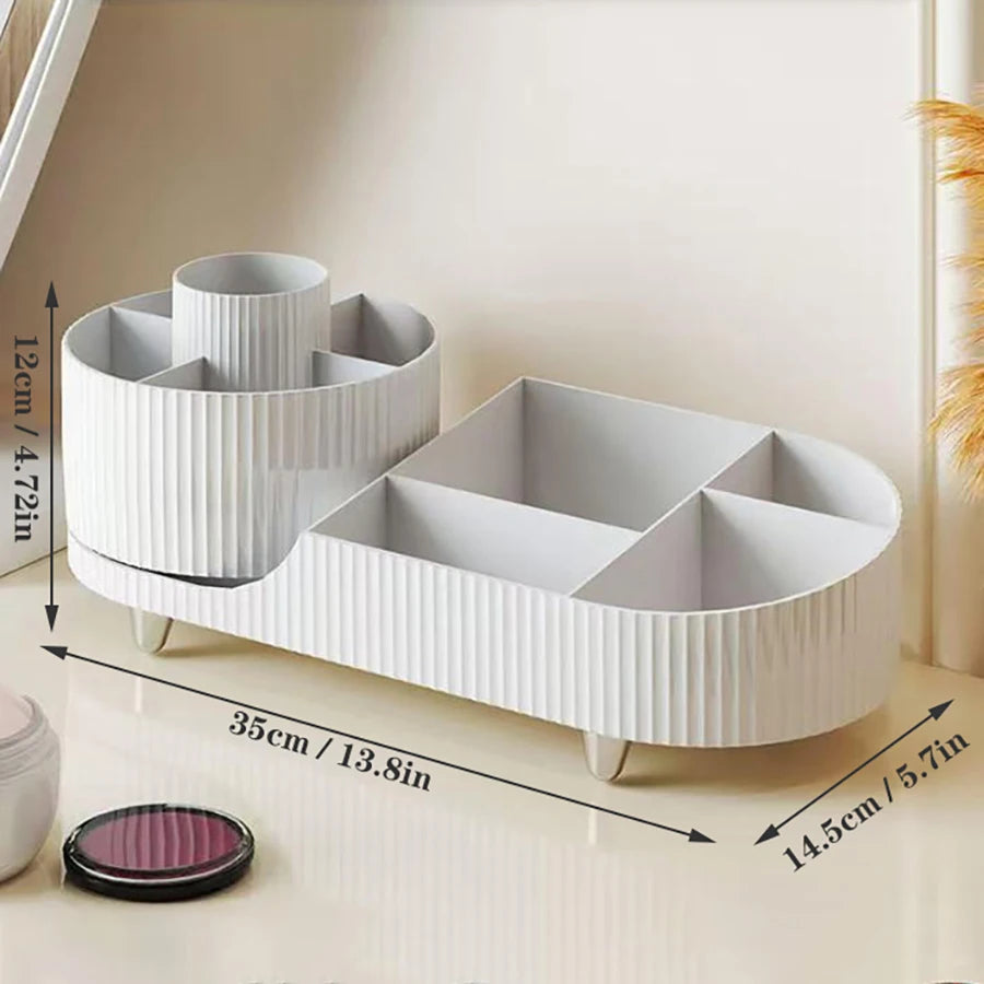 Rotating Makeup Organizer,Large Capacity Cosmetic Display Case, Storage Box Makeup Products Makeup Brushes/Eyeliner