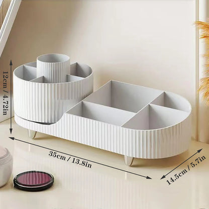 Rotating Makeup Organizer,Large Capacity Cosmetic Display Case, Storage Box Makeup Products Makeup Brushes/Eyeliner
