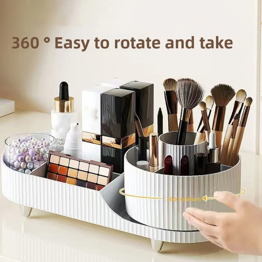 Rotating Makeup Organizer,Large Capacity Cosmetic Display Case, Storage Box Makeup Products Makeup Brushes/Eyeliner
