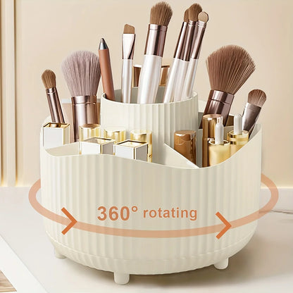 Desktop Rotating Makeup Organizer Cosmetics Storage Box Slot Makeup Versatile Holder for Brushes Office Supplie Bathroom Dresser