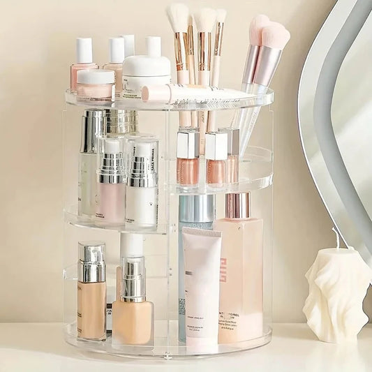 360° Rotating Makeup Organizer, Spinning Bathroom Organizer Countertop, organizer for cosmetics,Cosmetic Holder Shelf