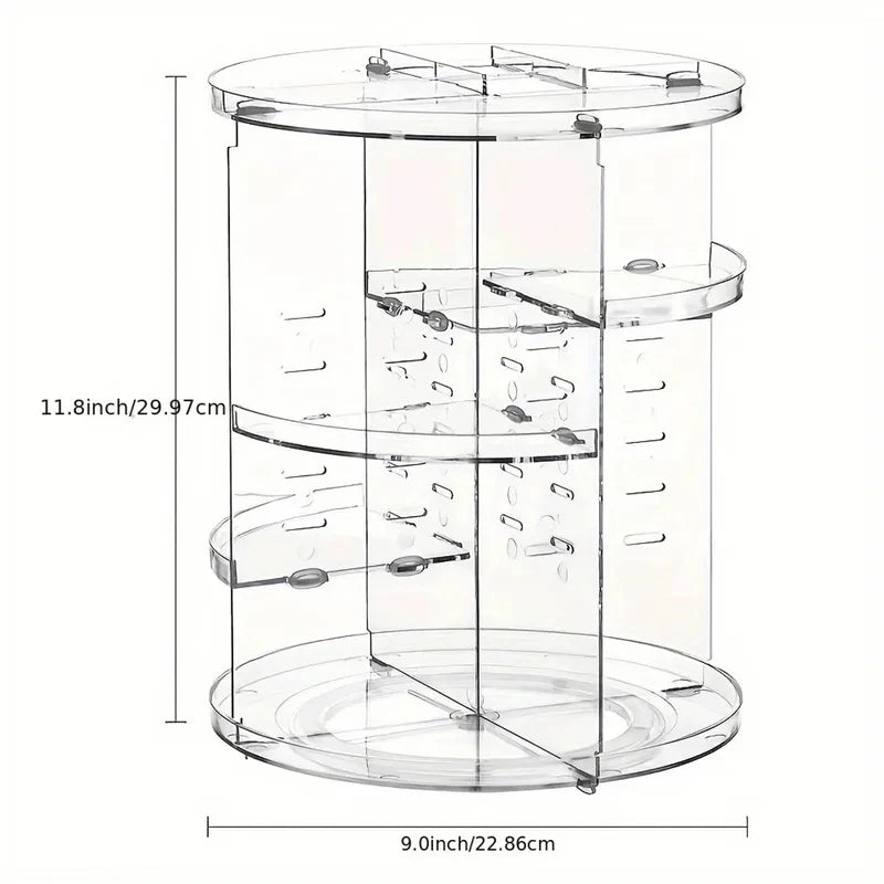 360° Rotating Makeup Organizer, Spinning Bathroom Organizer Countertop, organizer for cosmetics,Cosmetic Holder Shelf
