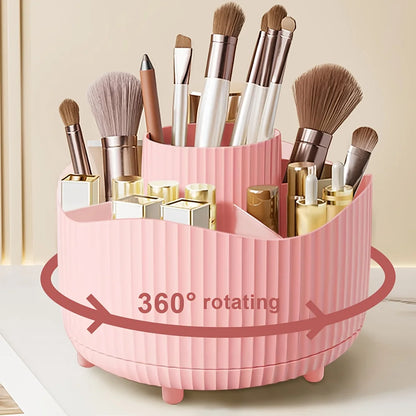 Desktop Rotating Makeup Organizer Cosmetics Storage Box Slot Makeup Versatile Holder for Brushes Office Supplie Bathroom Dresser