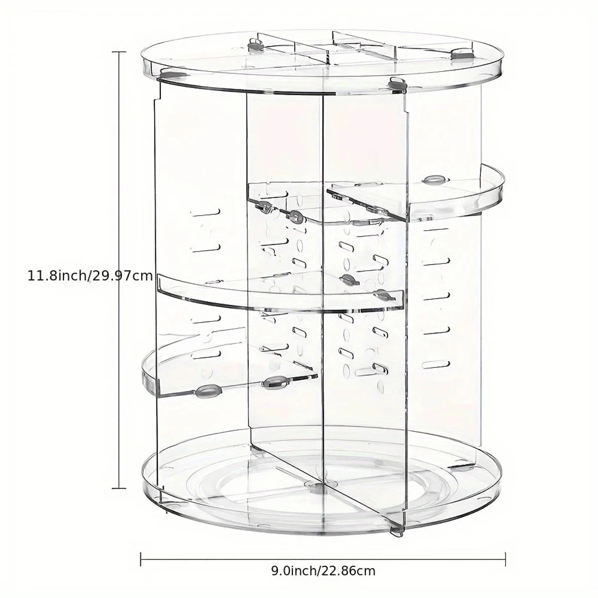360° Rotating Makeup Organizer, Spinning Bathroom Organizer Countertop, organizer for cosmetics,Cosmetic Holder Shelf