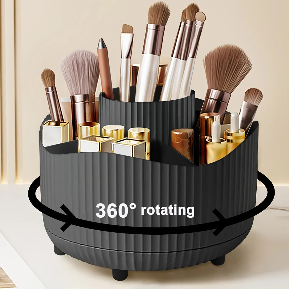 Desktop Rotating Makeup Organizer Cosmetics Storage Box Slot Makeup Versatile Holder for Brushes Office Supplie Bathroom Dresser