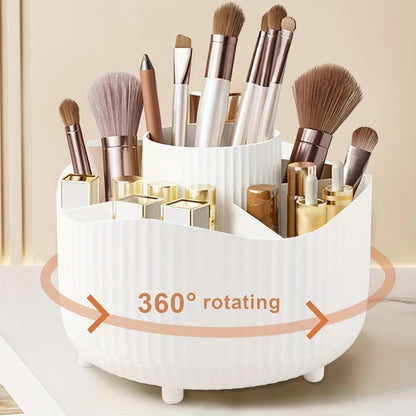 Desktop Rotating Makeup Organizer Cosmetics Storage Box Slot Makeup Versatile Holder for Brushes Office Supplie Bathroom Dresser