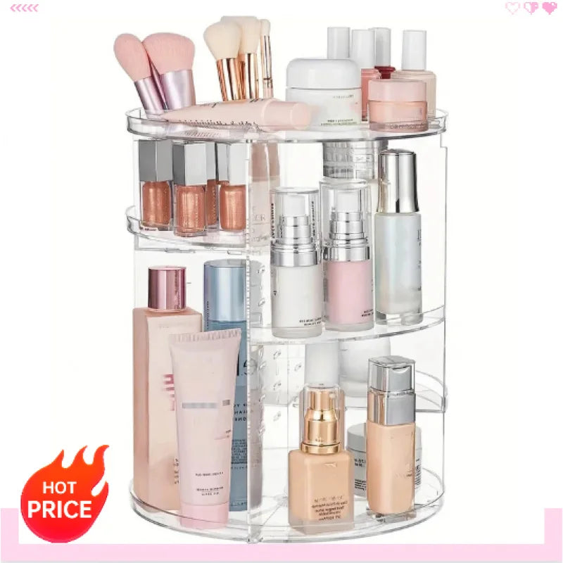360° Rotating Makeup Organizer, Spinning Bathroom Organizer Countertop, organizer for cosmetics,Cosmetic Holder Shelf
