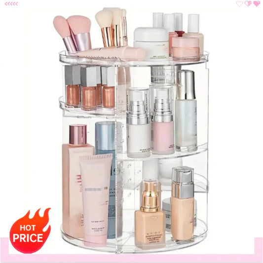 360° Rotating Makeup Organizer, Spinning Bathroom Organizer Countertop, organizer for cosmetics,Cosmetic Holder Shelf