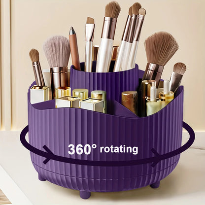 Desktop Rotating Makeup Organizer Cosmetics Storage Box Slot Makeup Versatile Holder for Brushes Office Supplie Bathroom Dresser