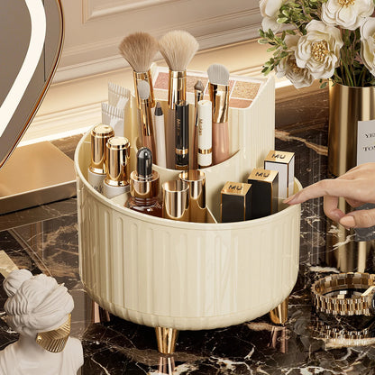 Rotating Makeup Organizer Desktop Cosmetic Storage Box for Lipstick Makeup Brushes Skincare Vanity Countertop Holder
