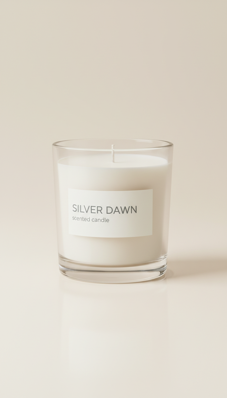 Elegant glass jar candle