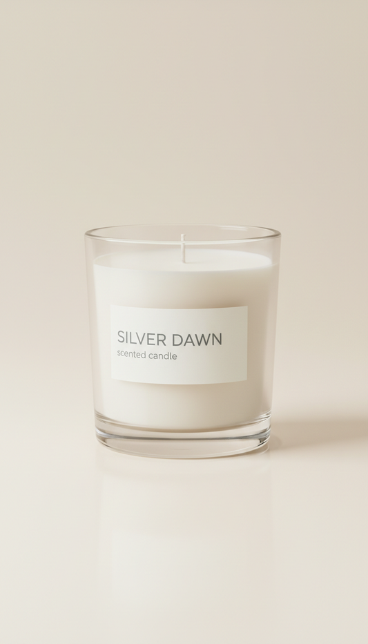 Elegant glass jar candle